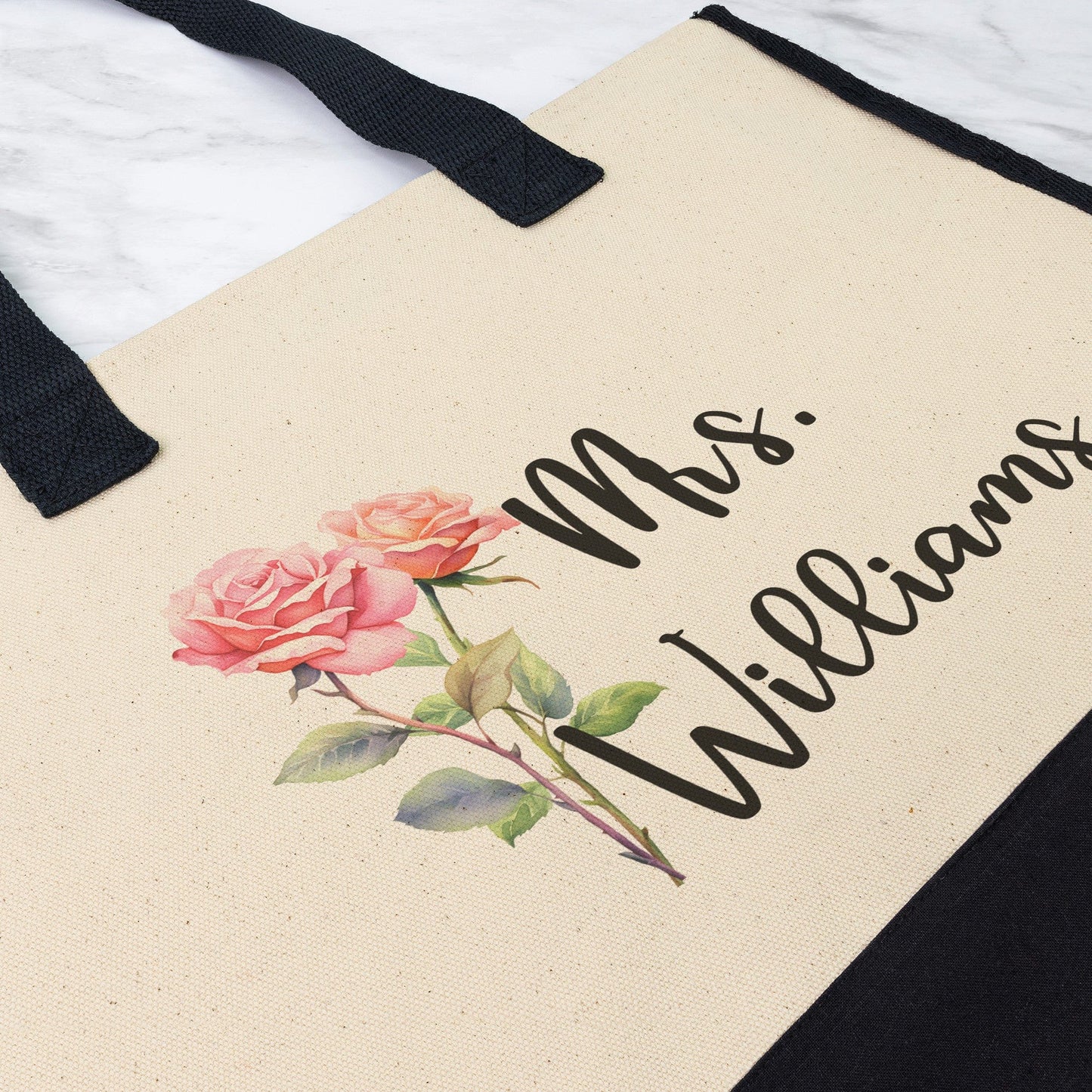 Custom Bride Name June Birthflower Totebag