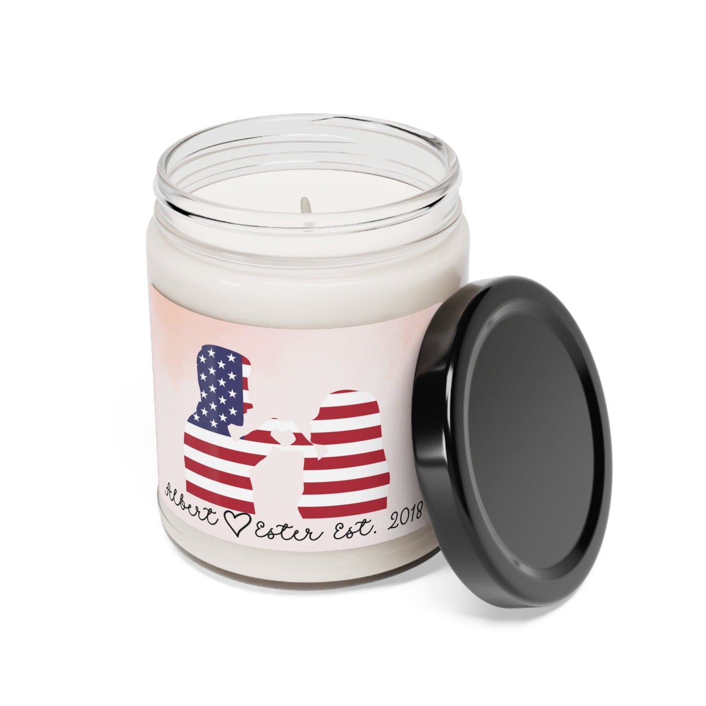 Custom photo/Country flag Upload Love Scented Soy Candle