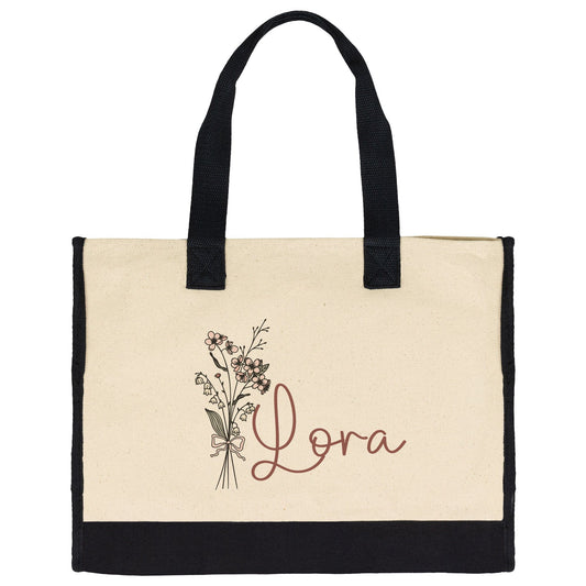 Custom Name May Birthflower Totebag