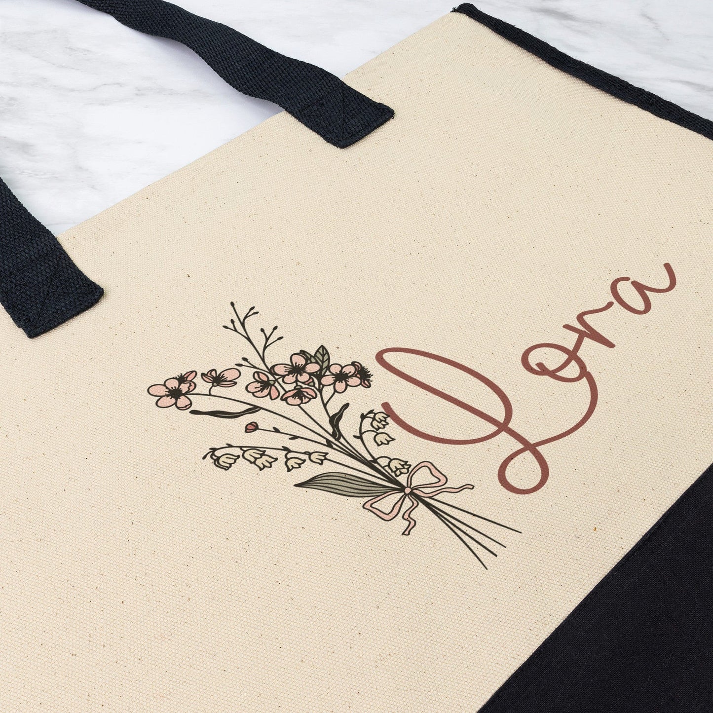 Custom Name May Birthflower Totebag