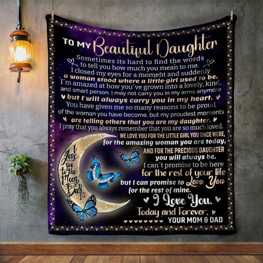 Gift For Beautiful Daughter Premium Large Sherpa Blanket