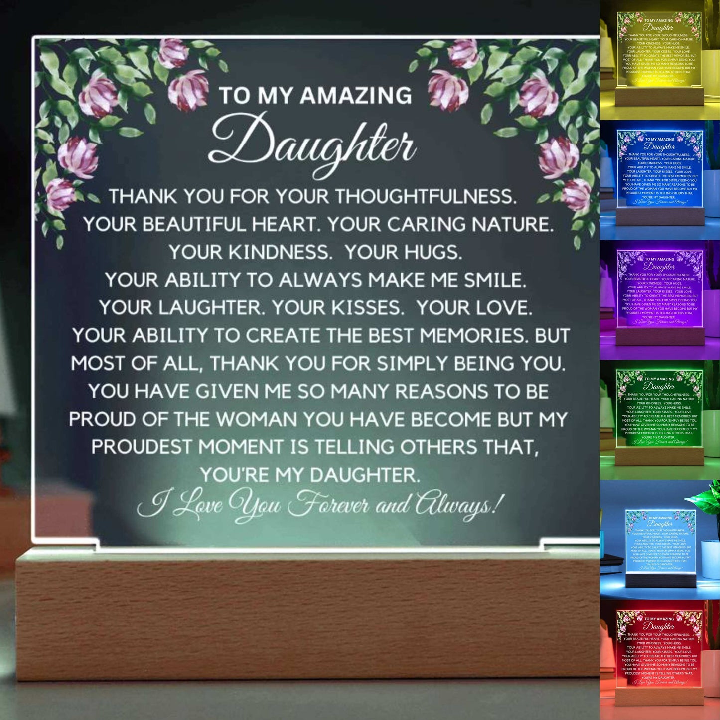 To Amazing Daughter - Your Beautiful Heart  Acrylic Plaque