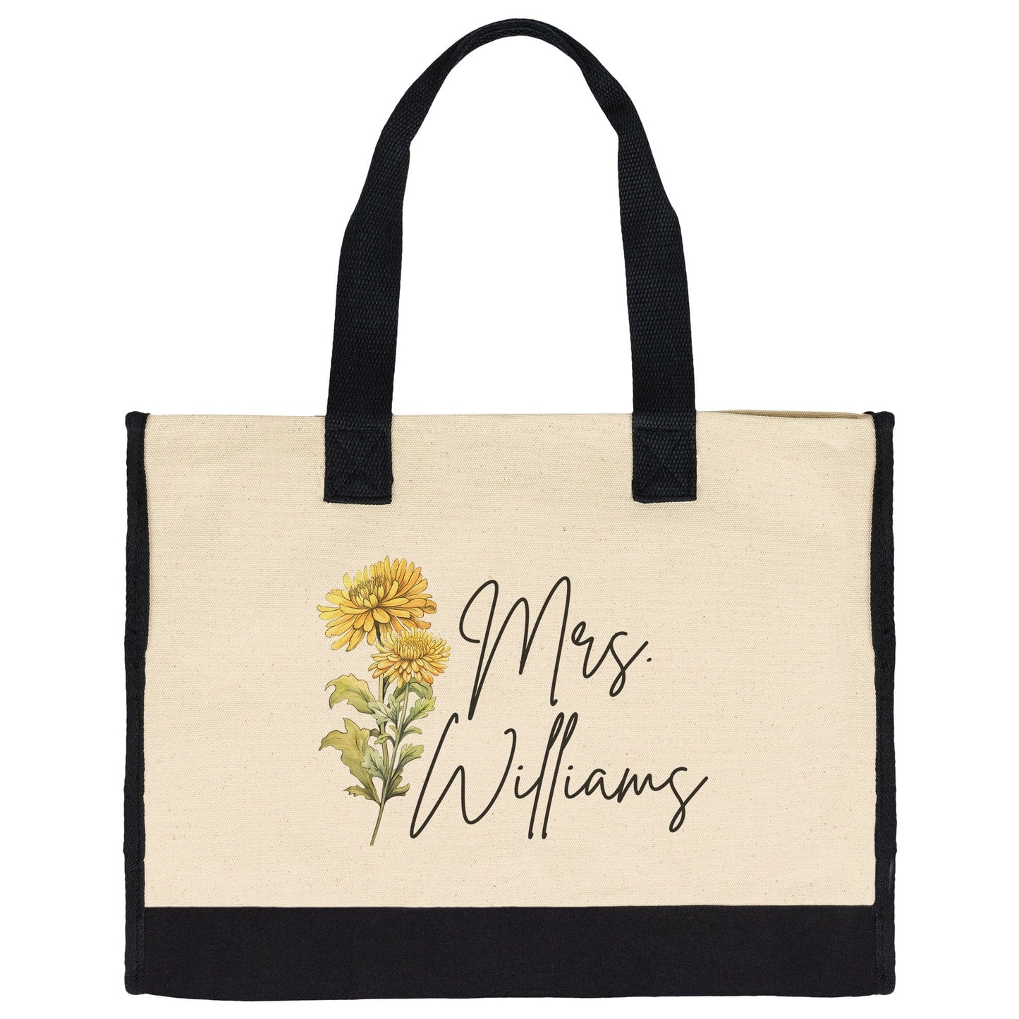 Custom Bride Name November Birthflower Totebag