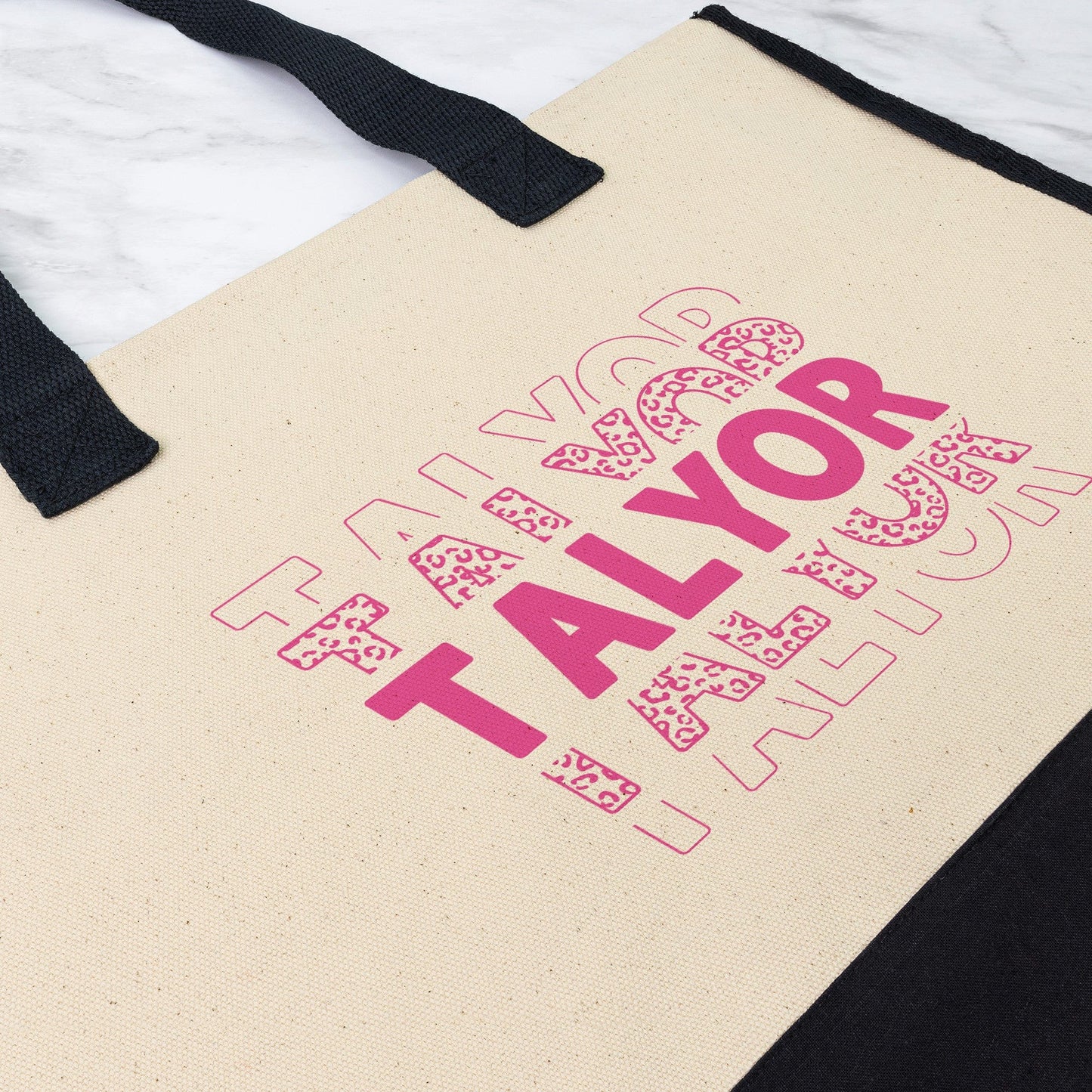 Custom Name Multi Color Totebag