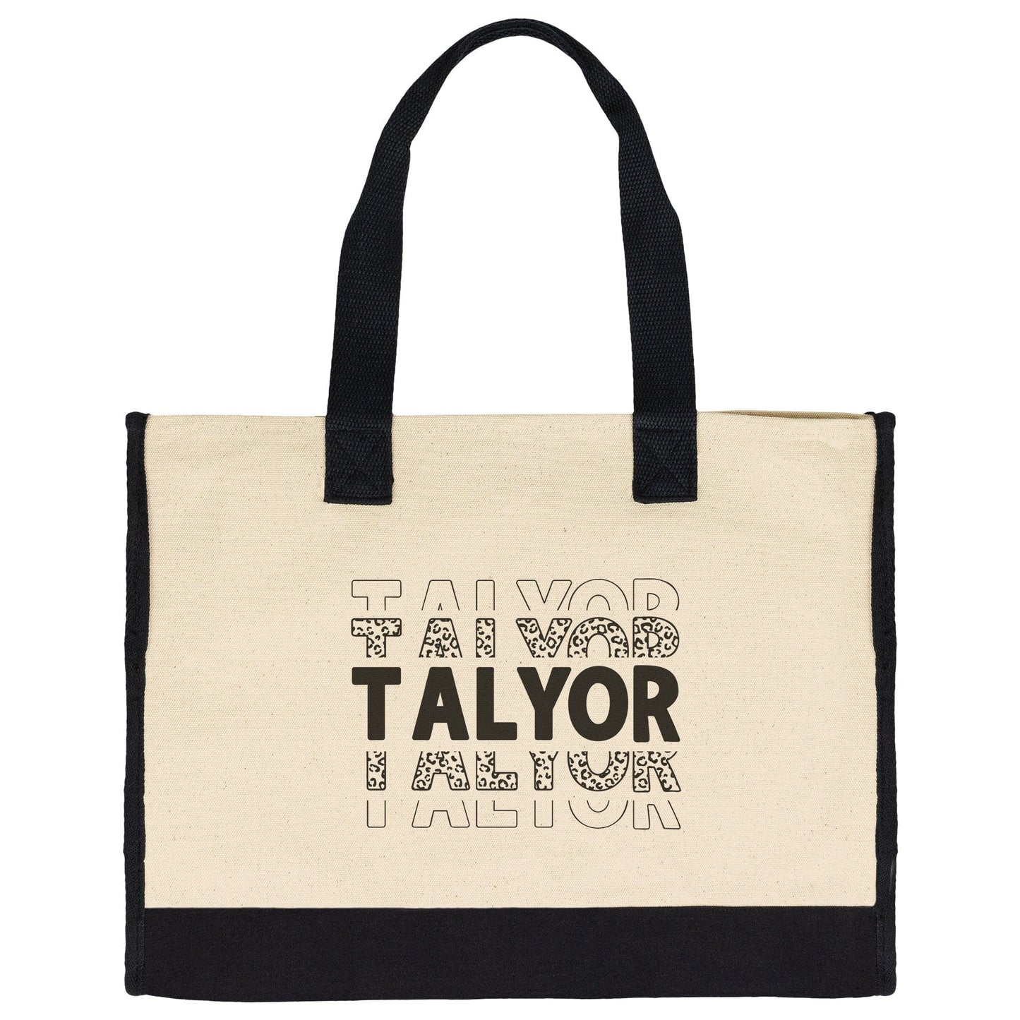 Custom Name Black Totebag