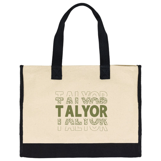 Custom Name Green Totebag