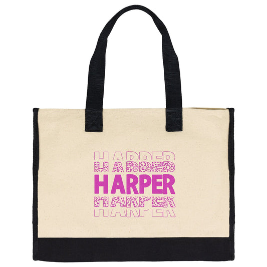 Custom Name Hot Pink Totebag