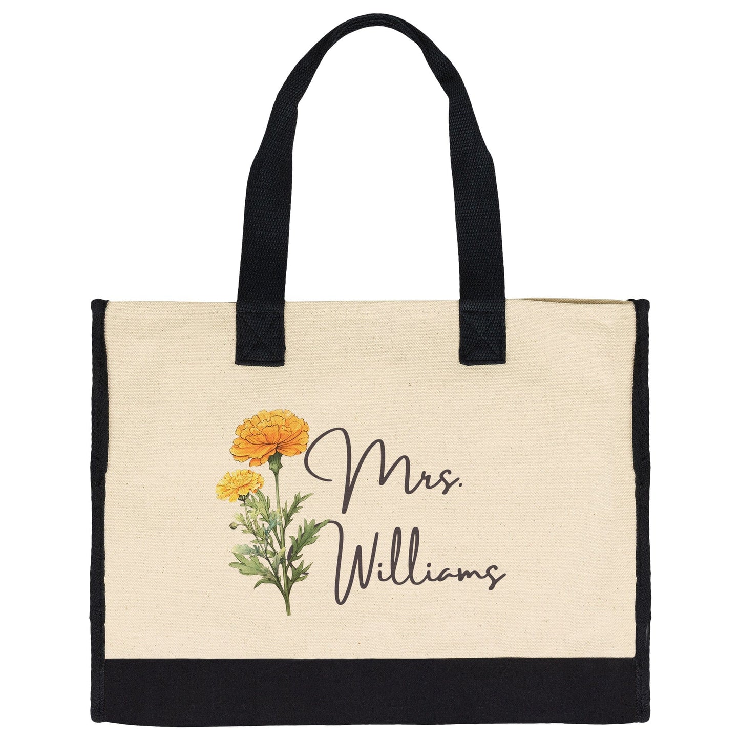 Custom Bride Name October Birthflower Totebag