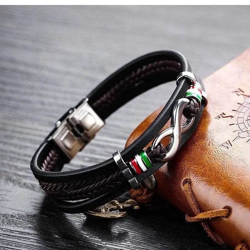 Leather Bracelet for Men Boyfriend Fathers Day Gift