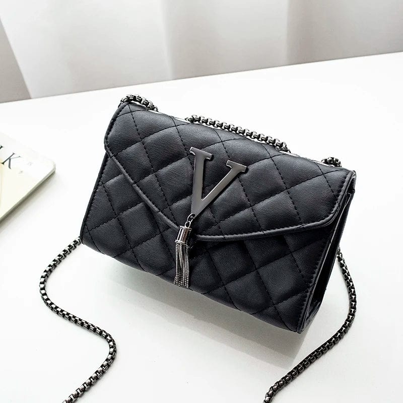 Women PU Leather Black Handbags