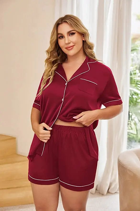 Silk Pajamas for Women Home Suit Heart Embroidered Pyjamas Pj Set Satin Nightwear Sleepwear 2020 Pijama Verano Mujer