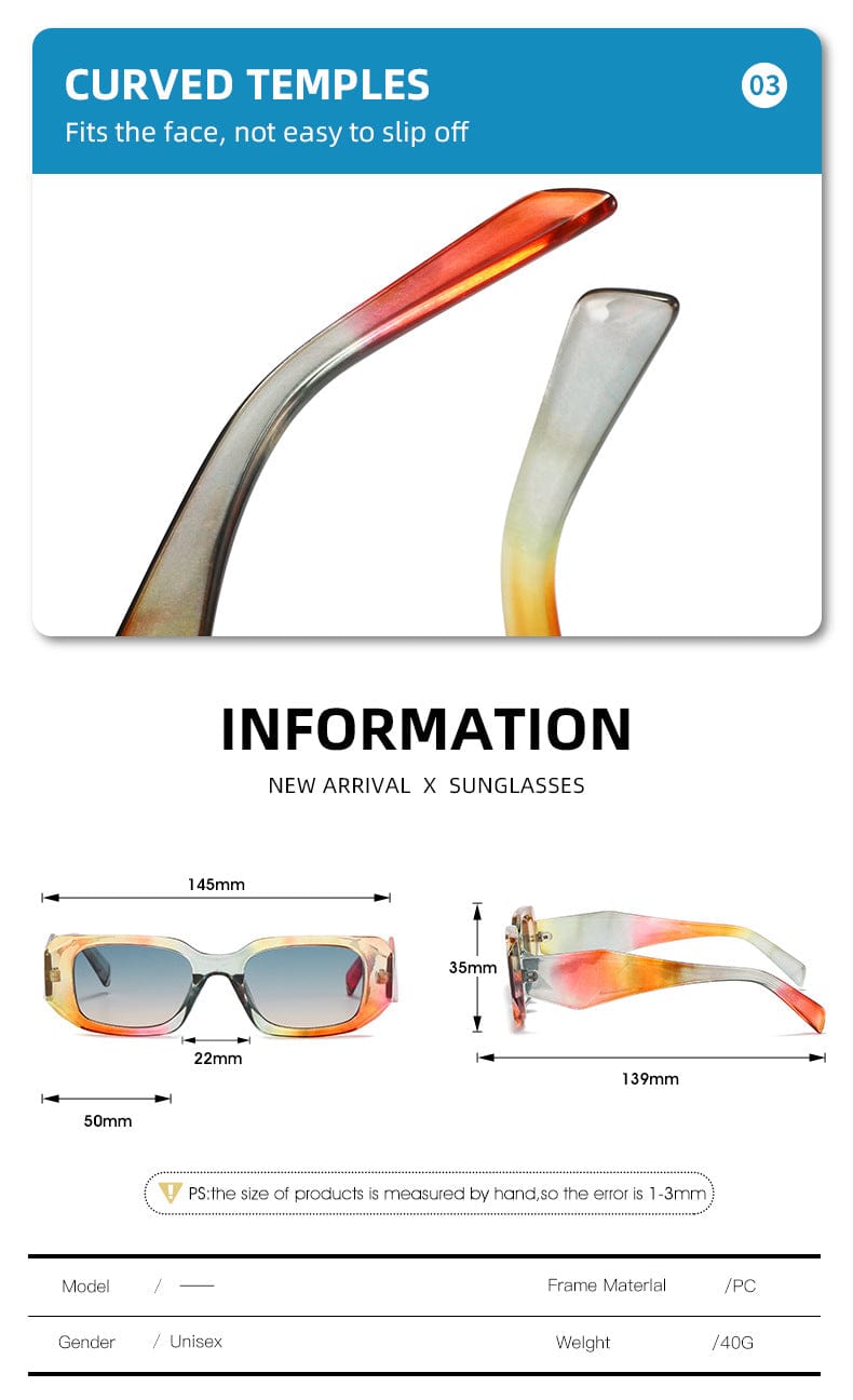 New Square Sunglasses Woman Fashion Black Small Frame Eyeglasses Vintage Sun Glasses Female Shades Gradient