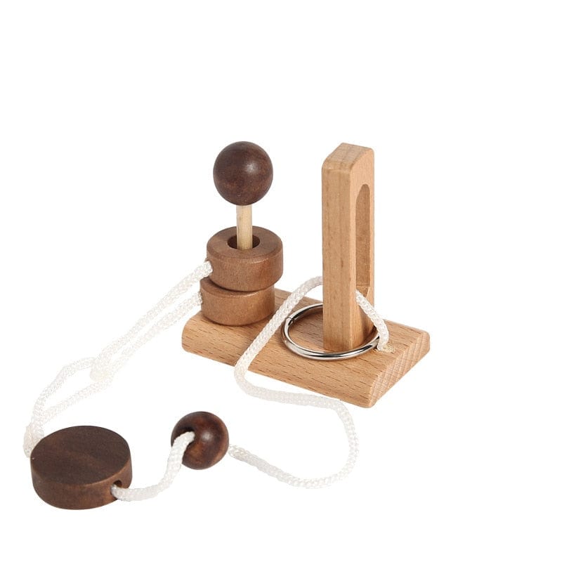 Intelligent Unlock Toy Kong Ming Lock Brain Teaser IQ Puzzles Wooden Toys Montessori Children Adult Decompression Thinking Games