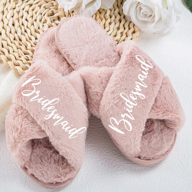 Personalize Custom Slipper Bride Slippers Hen Party Favor Bride Bridesmaid Slippers Set Woman Wedding Slipper Bride Team