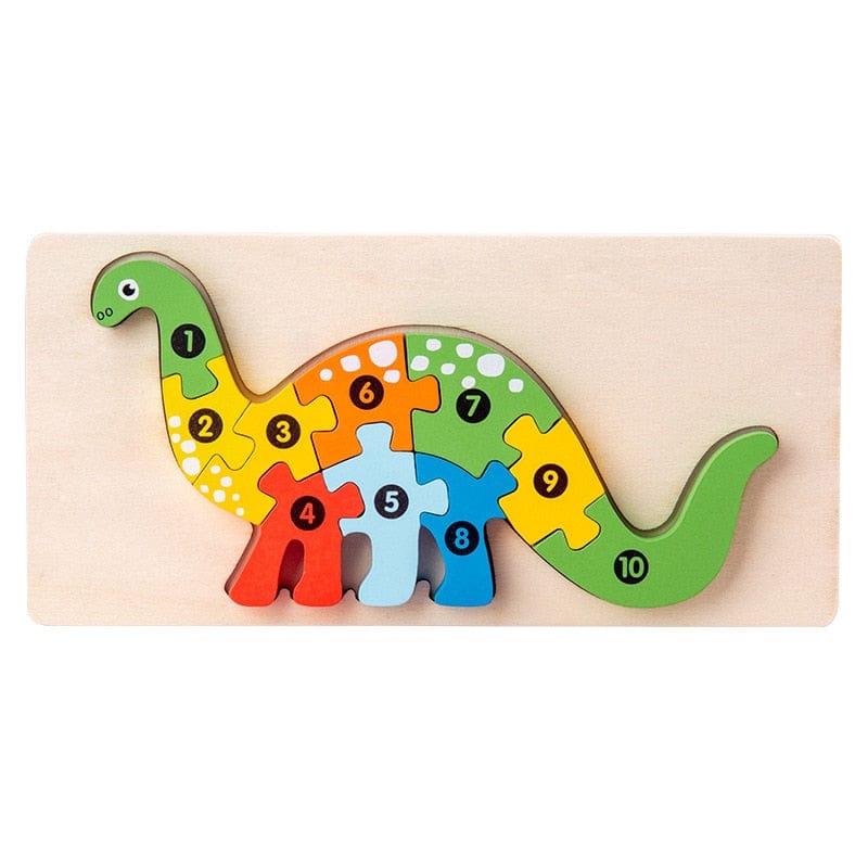 Wooden Toddler Puzzles for Kids Learning Toys for Toddlers 2 3 4 5 Years Old Top 3D Puzzle Educational Dinosaur Toy