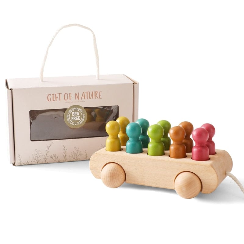 Wooden Train Birthday Toy  Learning Toys Baby Educational Toys  Wooden Trolley  Baby Learning Toys  Number Of Wood Baby's Toys