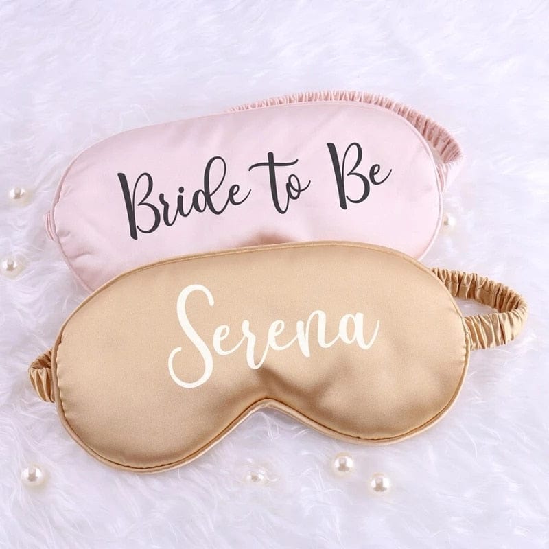 Personalized Silk 3 Piece Blindfold Satin Eye Mask for Sleeping Customized Sleep Mask Bachelorette Party Gifts Silk Eye Mask Cover