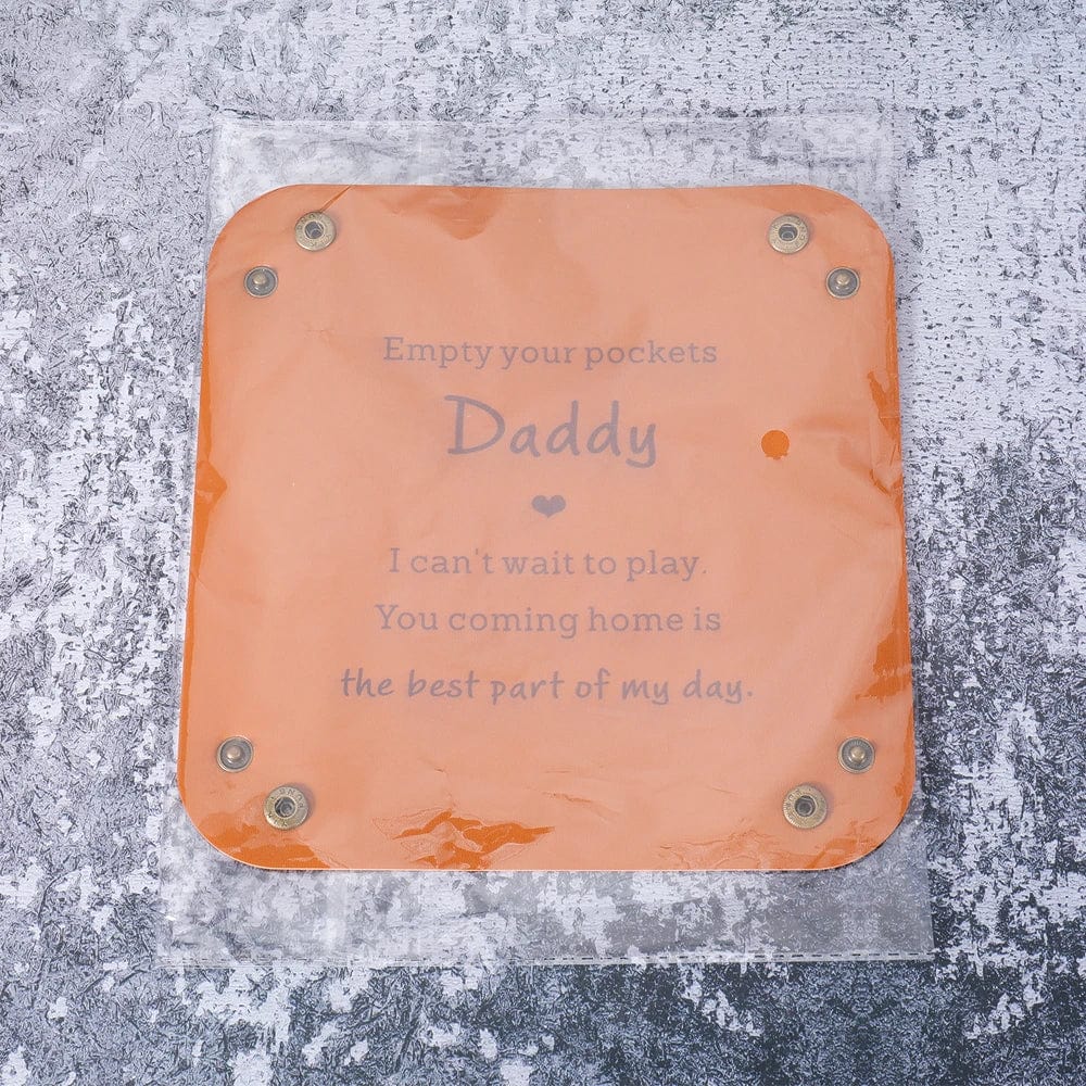 Father's Day Key Leather Storage Empty Tray Gift