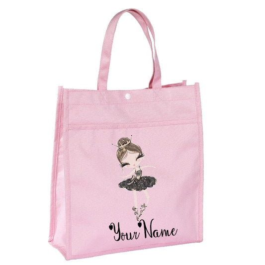 Personalized Name Ballerina Tote Bag  Ballet Dance Bag Birthday Gift Bag Ballet Tote Bag Ballet Dancer bag