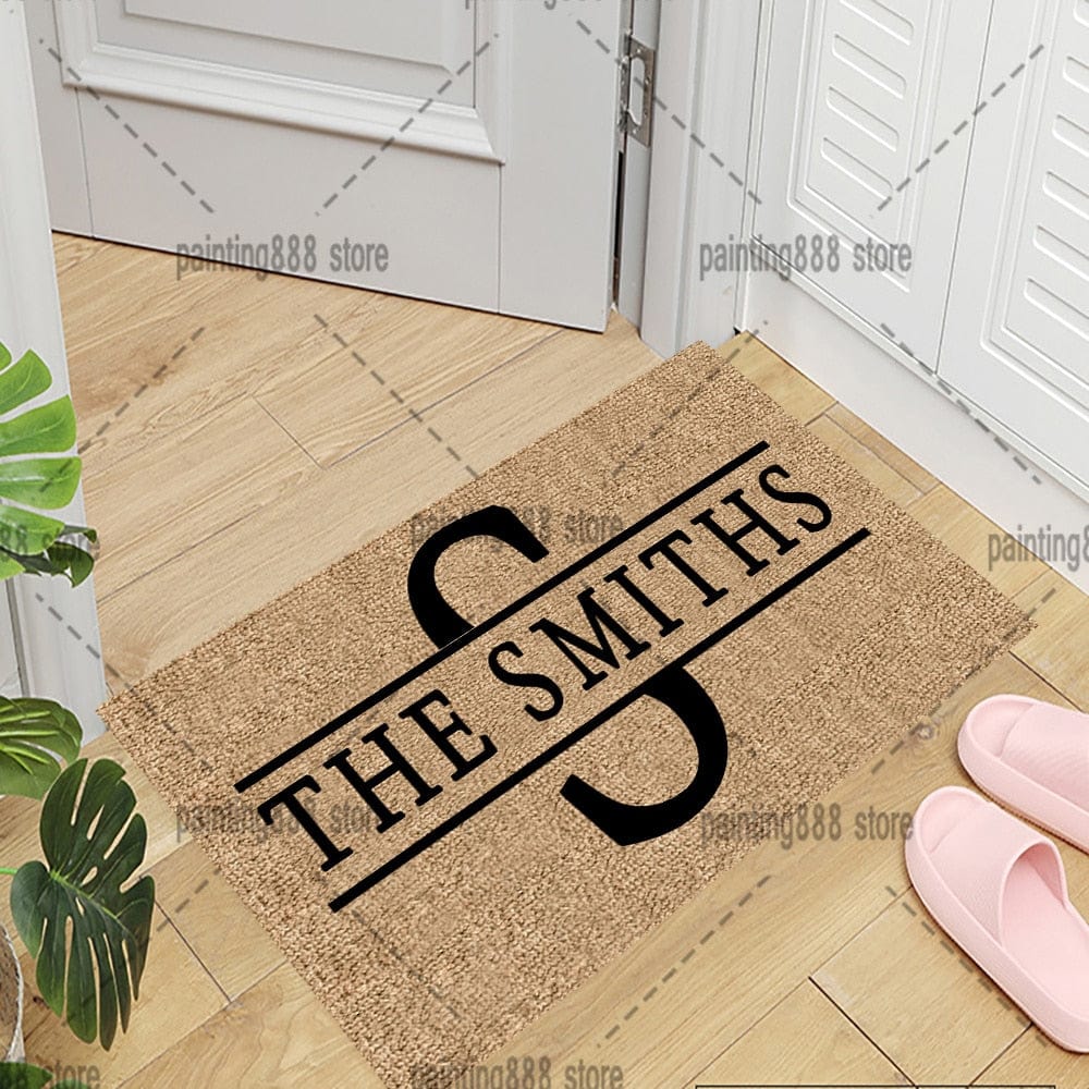 Personalized Front Door Mat Custom Doormat Home Decoration Carpet Entrance Personalised Doormat With Name Rug Housewarming Gift