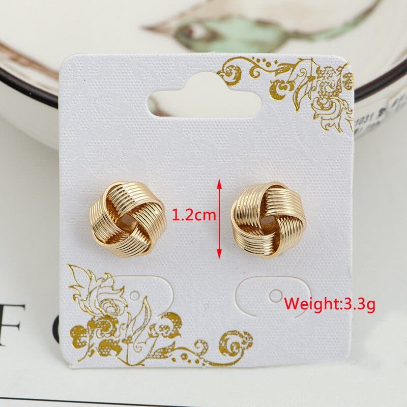 Gold Color Metal Drop Earrings Irregular Hollow Heart Earrings Twisted Geometric Earrings for Women