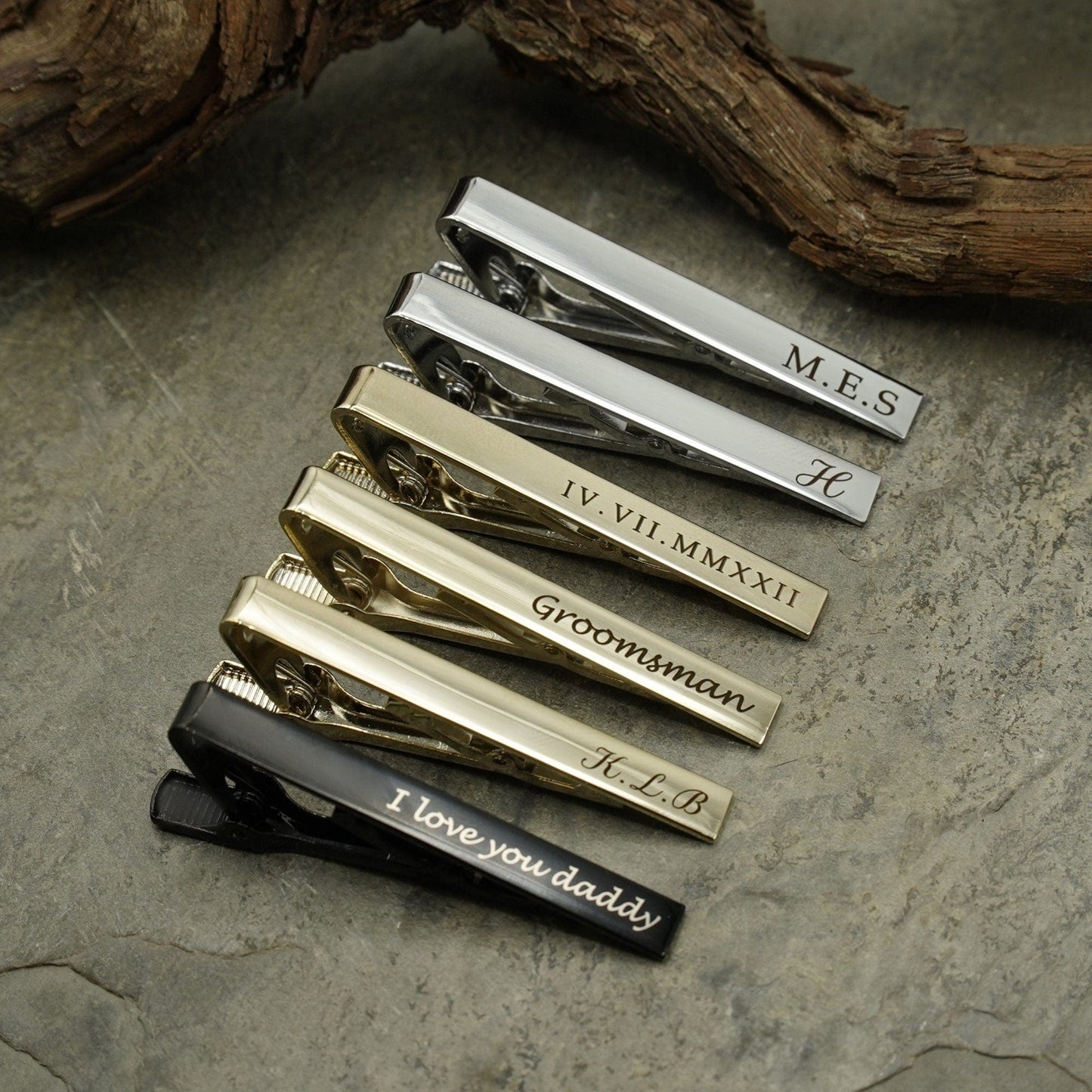 Personalized Metal Cufflink Tie Clip Sets For Boyfriend Husband Gifts Custom Wedding Groomsmen Bestman Cufflinks Men Gifts