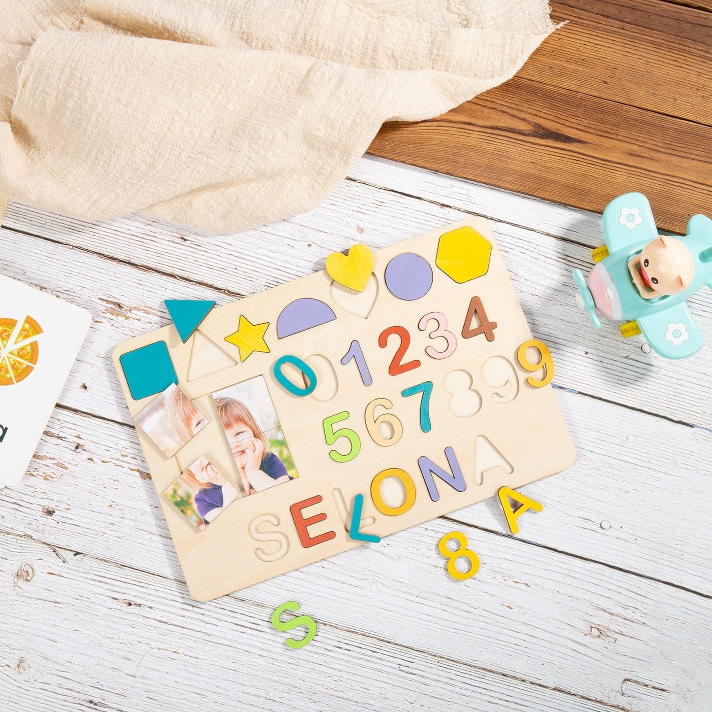 Personalized Wooden Name Puzzle Gifts For Kids Custom Name Baby Shower for Newborn Toddler Toys First Birthday Christmas