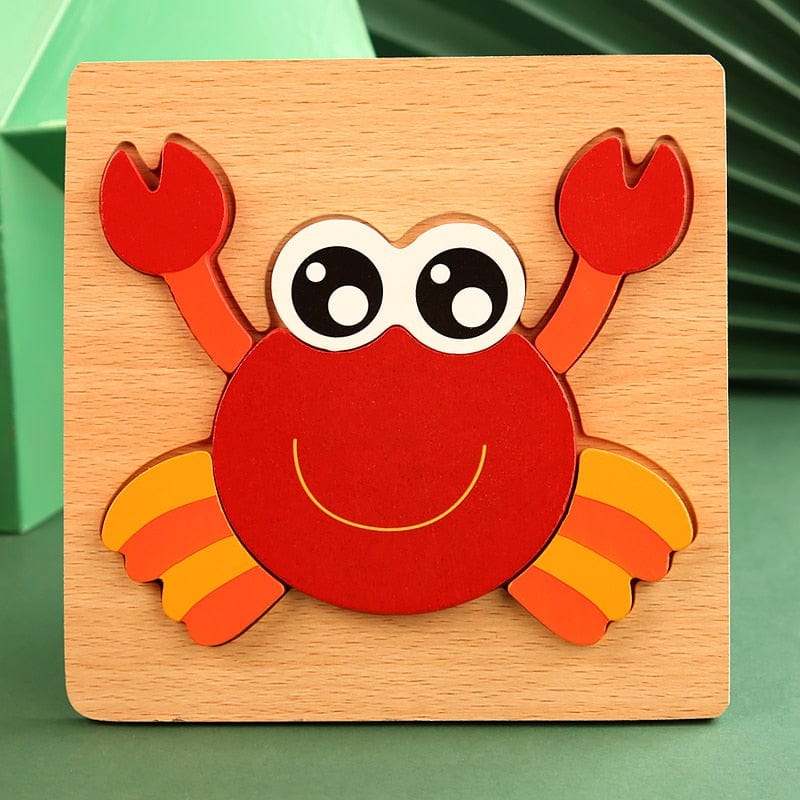 Wooden Toddler Puzzles for Kids Learning Toys for Toddlers 2 3 4 5 Years Old Top 3D Puzzle Educational Dinosaur Toy