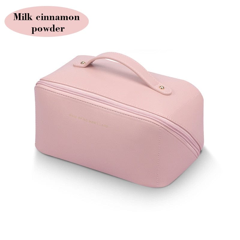 Large-Capacity Travel Cosmetic Bag Portable PU Makeup Pouch Women Waterproof Bathroom Washbag Multifunctional Toiletry Kit