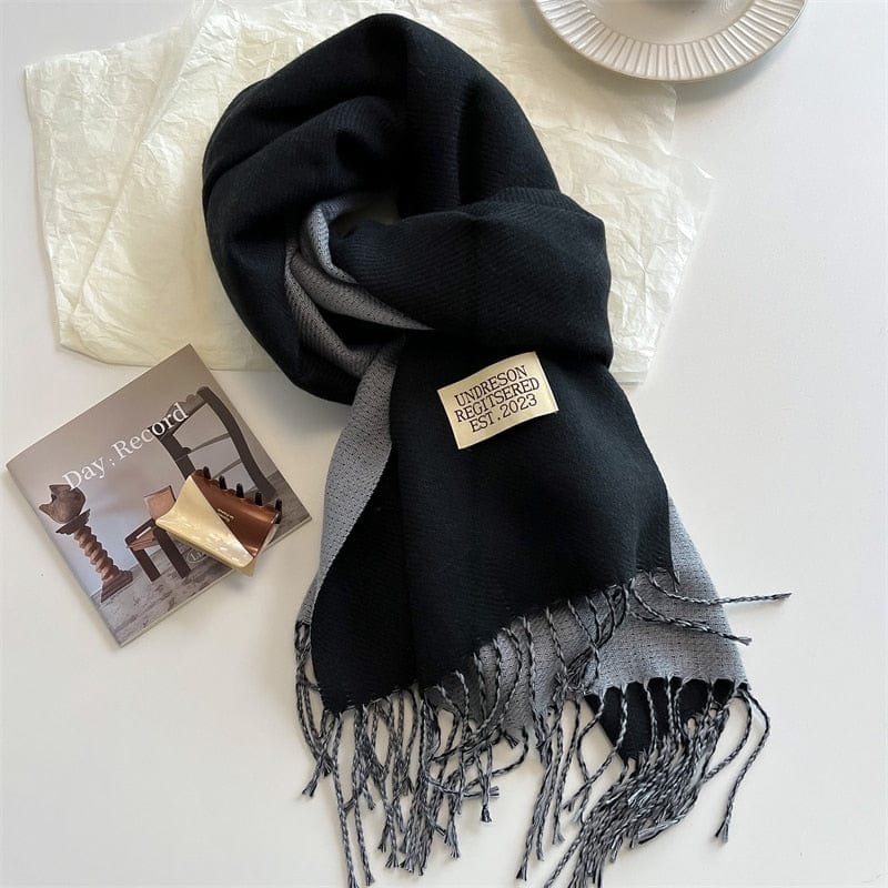 Fashion Solid Warm Scarf New Design Pashmina Winter Double Side Diffrent Color Shawl Wraps Bufanda with Tassel Blanket