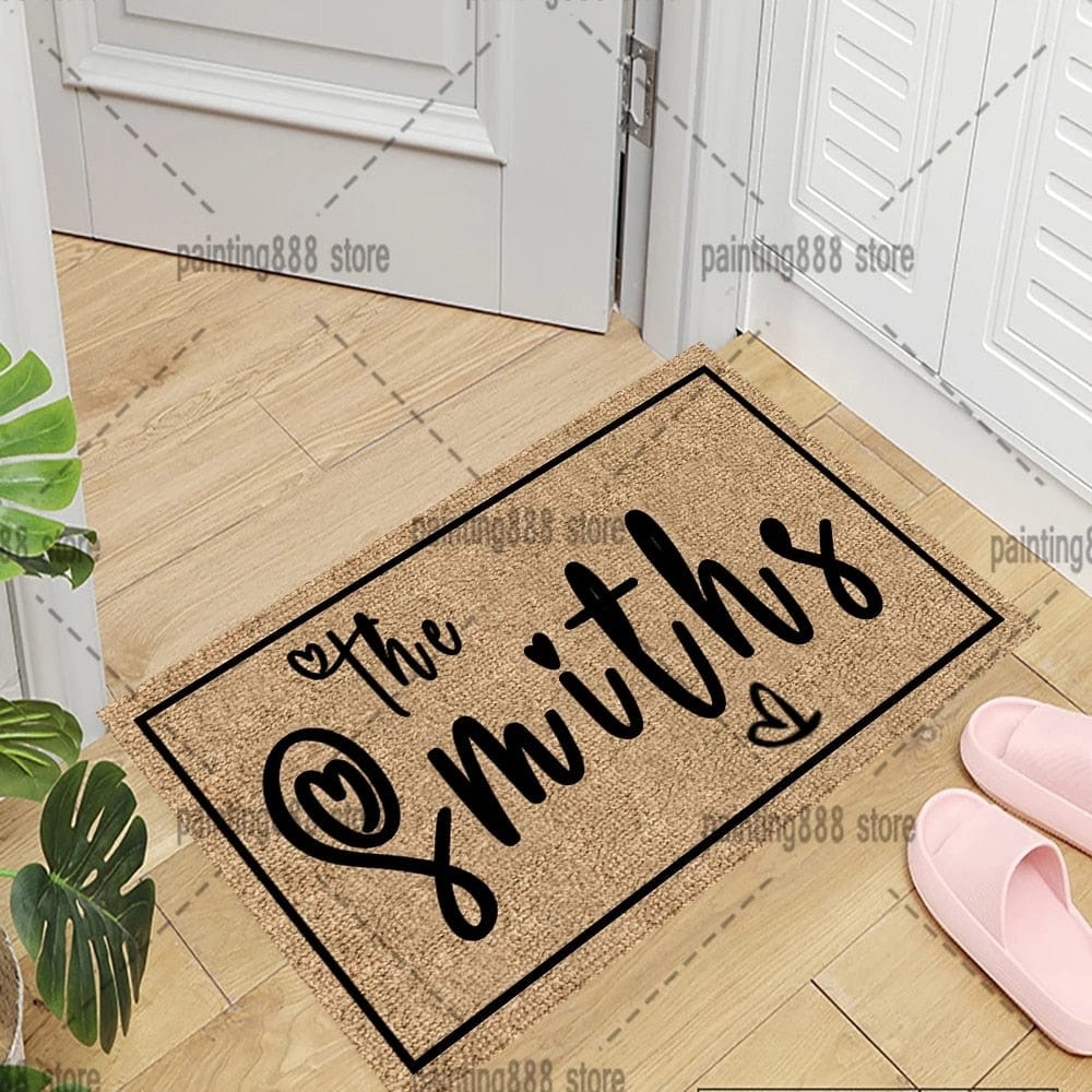 Personalized Front Door Mat Custom Doormat Home Decoration Carpet Entrance Personalised Doormat With Name Rug Housewarming Gift