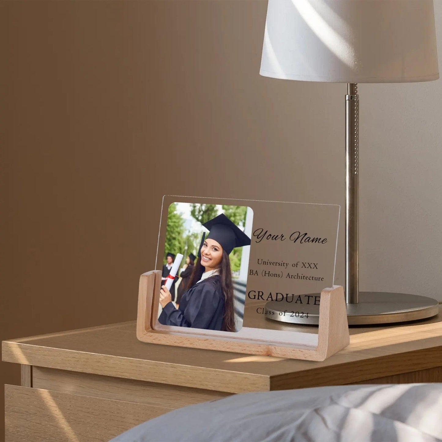 Custom Photo Text Acrylic Graduation Plaque