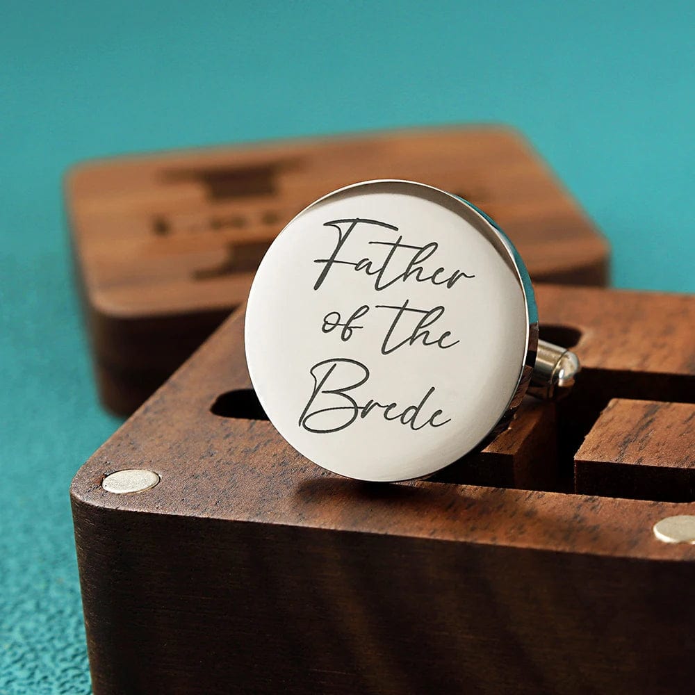 Custom Text Wedding Cufflinks