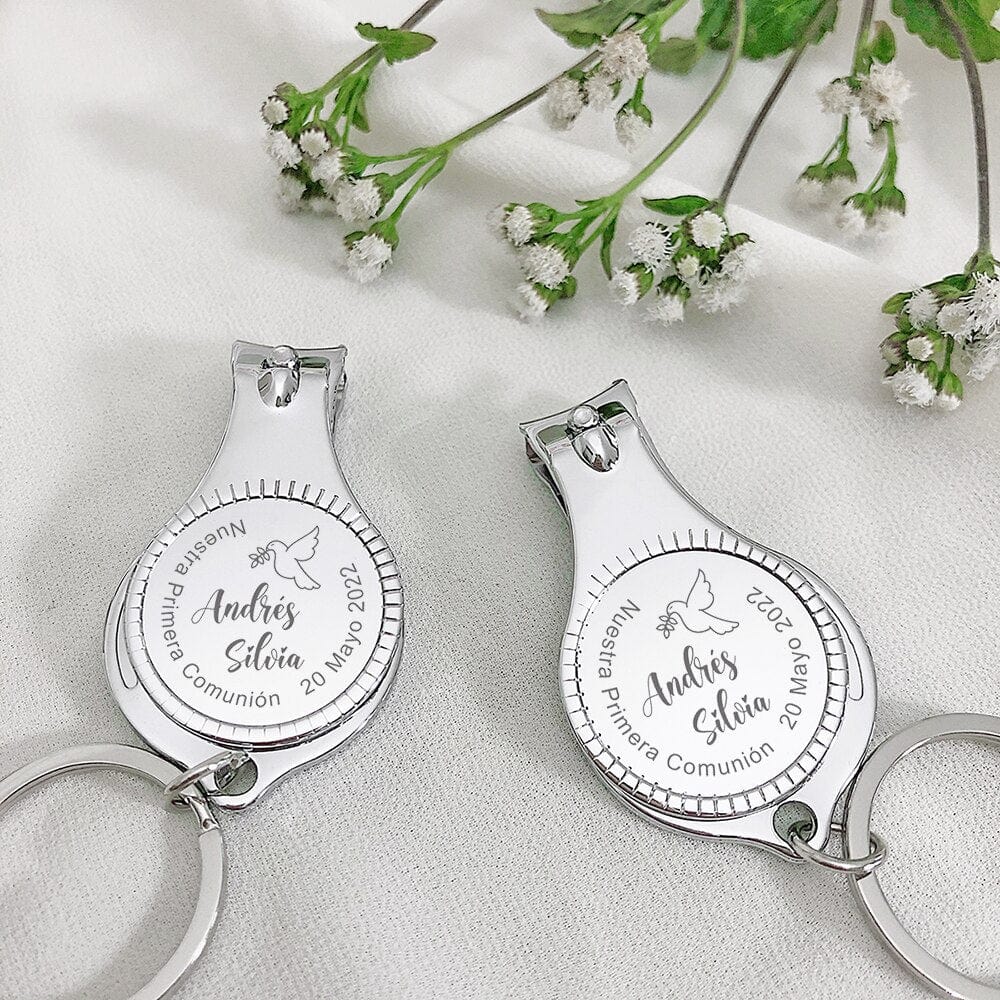 Personalized Baptism Favor Baby Christening Gift For Guests Nail Clipper Keychain Bottle Opener First Communion Souvenir