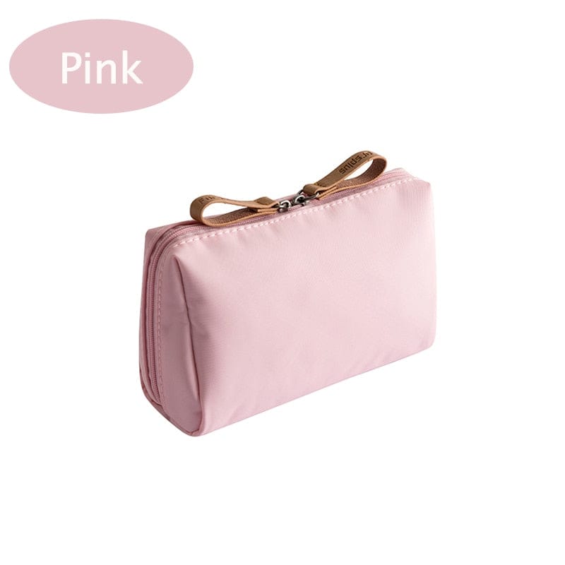 Large-Capacity Travel Cosmetic Bag Portable PU Makeup Pouch Women Waterproof Bathroom Washbag Multifunctional Toiletry Kit