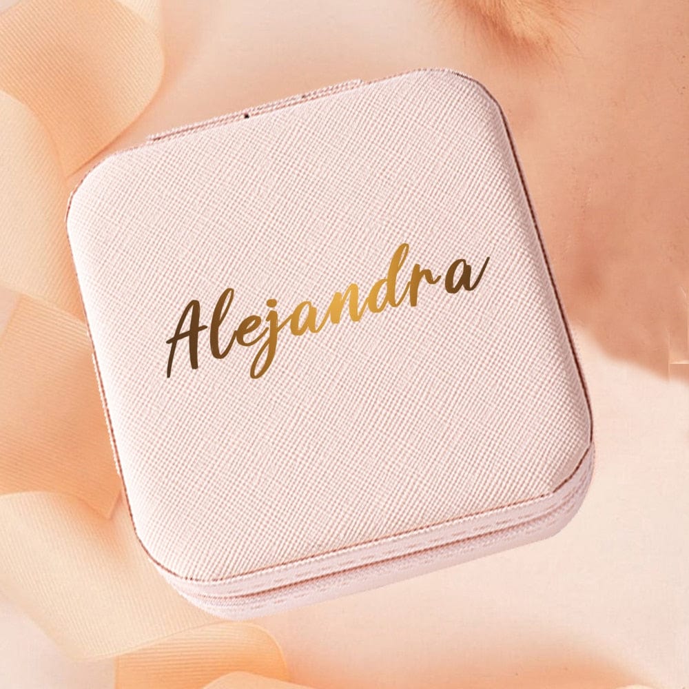 Travel jewelry box customized Mother’s Day gift bridesmaid gift birthday gift personalized Jewelry Case Jewelry Organizer Case