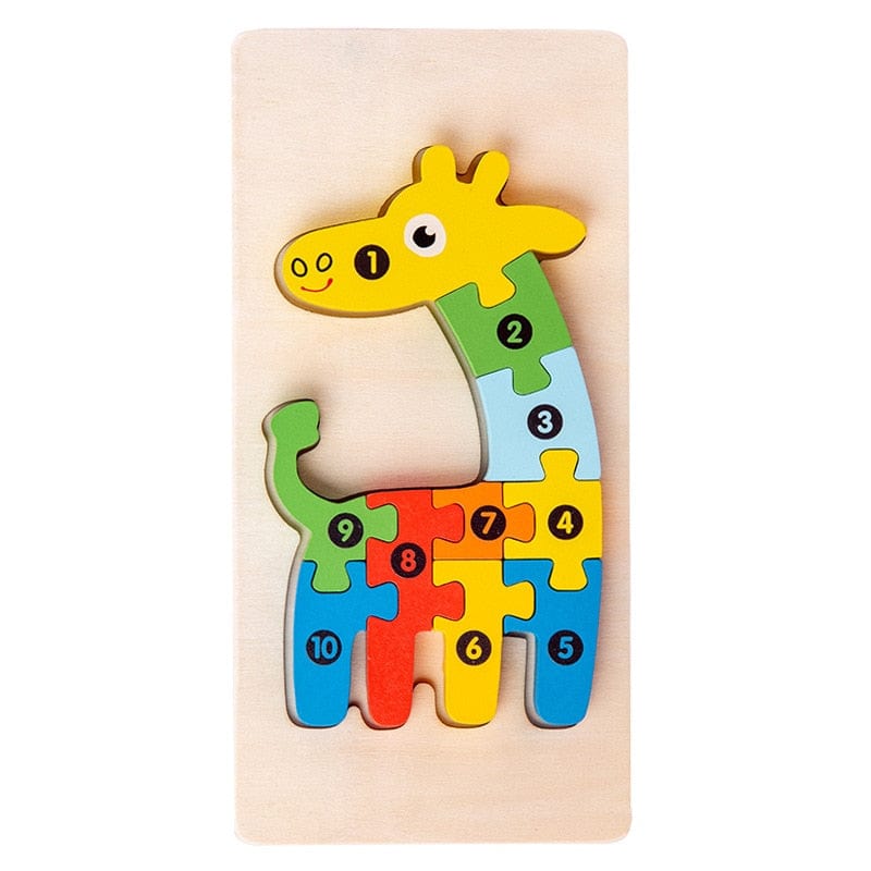 Wooden Toddler Puzzles for Kids Learning Toys for Toddlers 2 3 4 5 Years Old Top 3D Puzzle Educational Dinosaur Toy