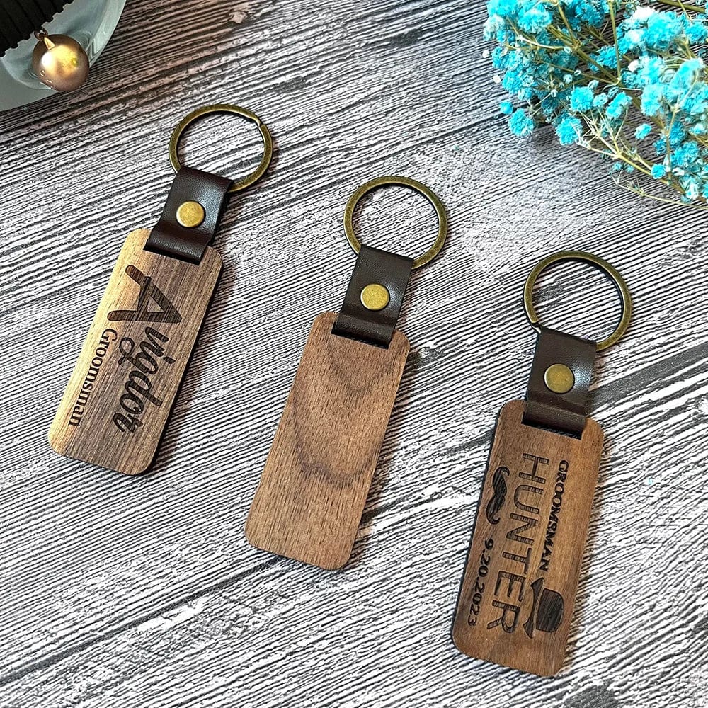 Personalized Wooden Keychain