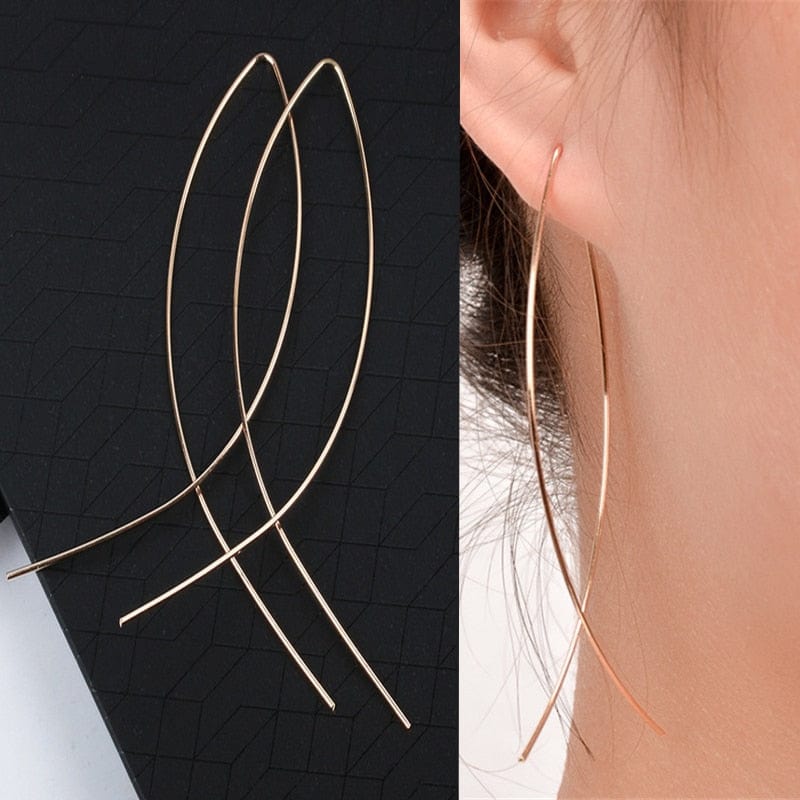 Geometric Big Earrings for Women Simple Personality Fashion Earrings Wedding Jewelry Birthday Gifts