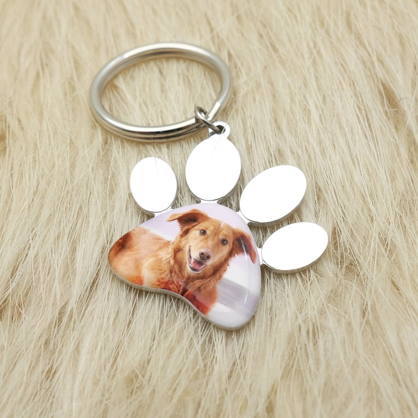 Custom Photo Engraved Memorial Key Chain Your Dog Pet Portrait Customize Gift