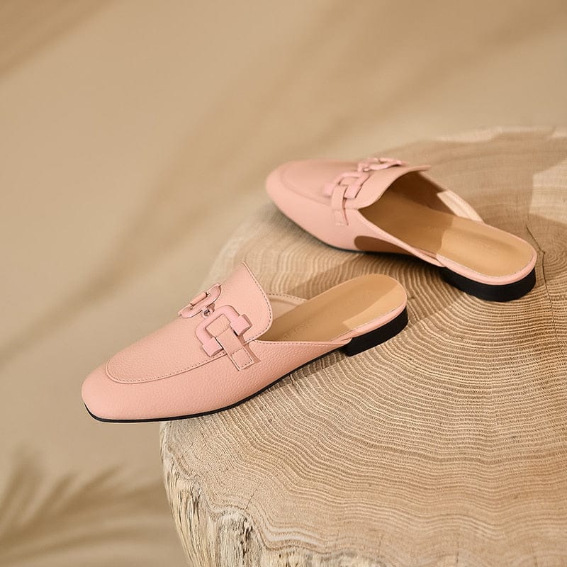 Women Flat Shoes Leather Summer Candy Color Walk Shoes Slip-on Lazy Loafers Causal Moccasin Comfortable Mules Driving Shoes