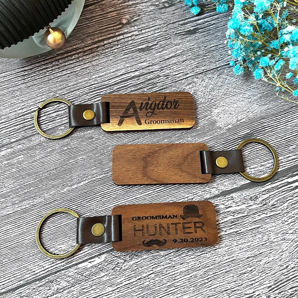 Personalized Wooden Keychain