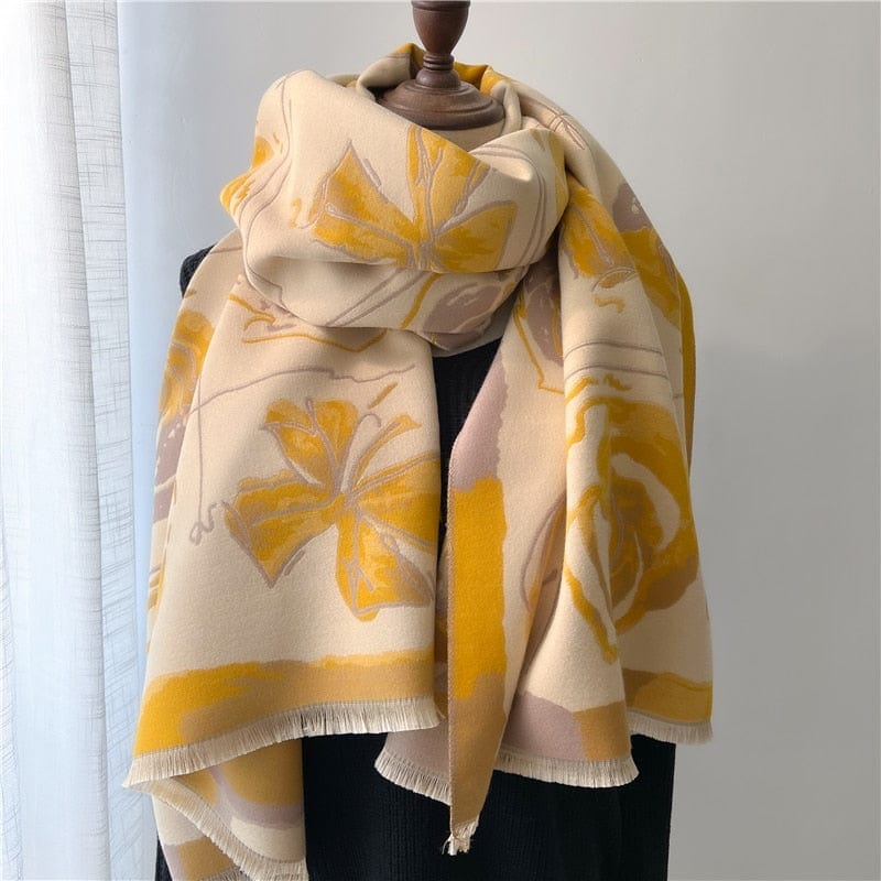 Fashion Luxury Scarf Winter Women Shawls Warm Blanket Wraps Female Foulard Bandana Thick Print Scarves New Neckerchief