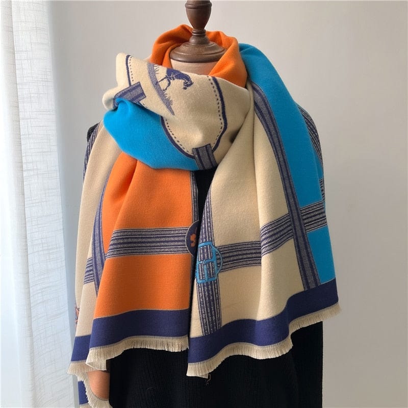 Fashion Luxury Scarf Winter Women Shawls Warm Blanket Wraps Female Foulard Bandana Thick Print Scarves New Neckerchief