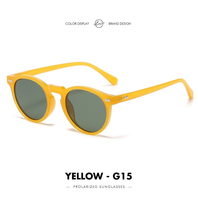 Classic Round Polarized Sunglasses Women Men Tea Lens Outoor Driving Shades Vintage Sun Glasses Unisex UV400