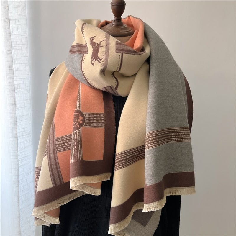 Fashion Luxury Scarf Winter Women Shawls Warm Blanket Wraps Female Foulard Bandana Thick Print Scarves New Neckerchief