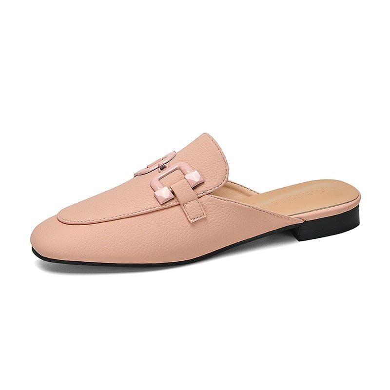 Women Flat Shoes Leather Summer Candy Color Walk Shoes Slip-on Lazy Loafers Causal Moccasin Comfortable Mules Driving Shoes