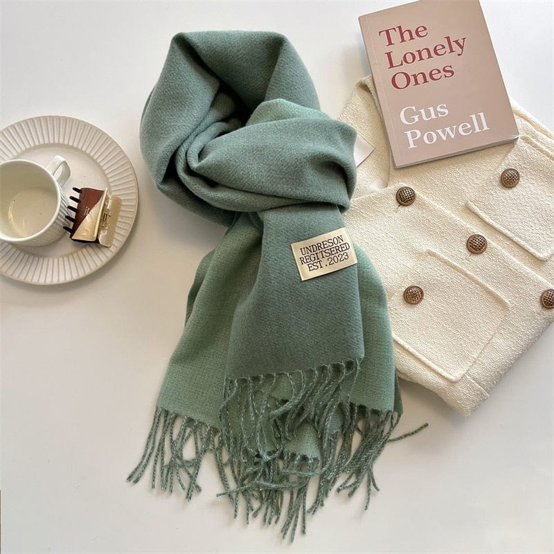 Fashion Solid Warm Scarf New Design Pashmina Winter Double Side Diffrent Color Shawl Wraps Bufanda with Tassel Blanket