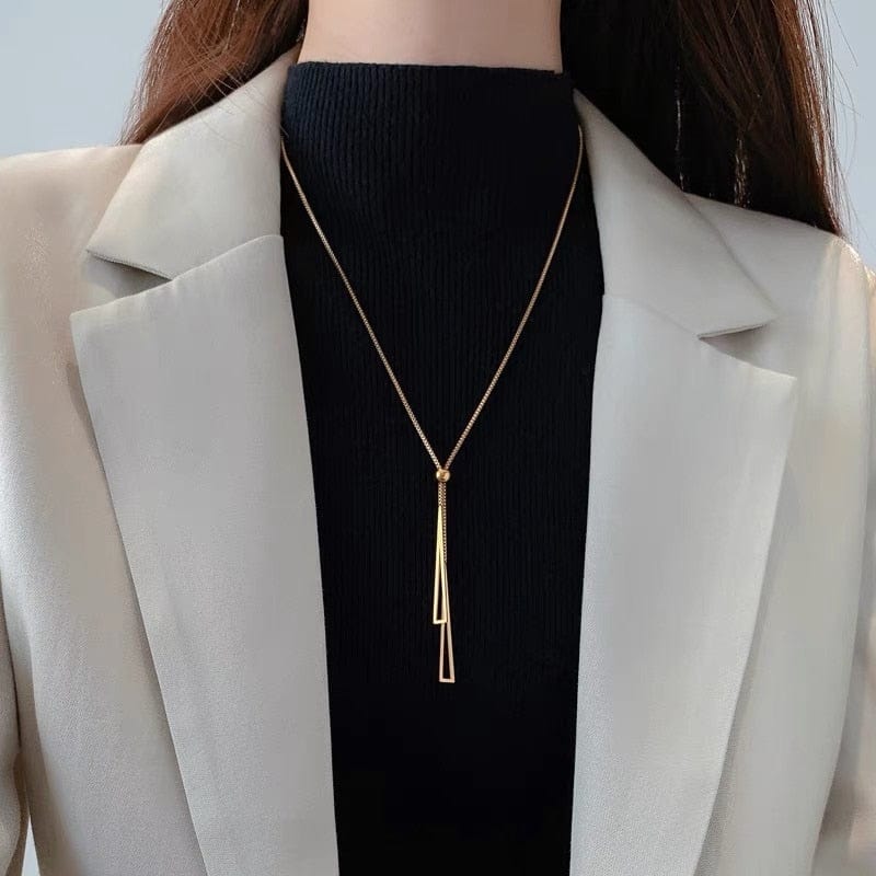 Geometric Sweater Box Chain Female  Long Necklace For Women Adjustable Fine Jewelry Wedding Party Birthday Gift