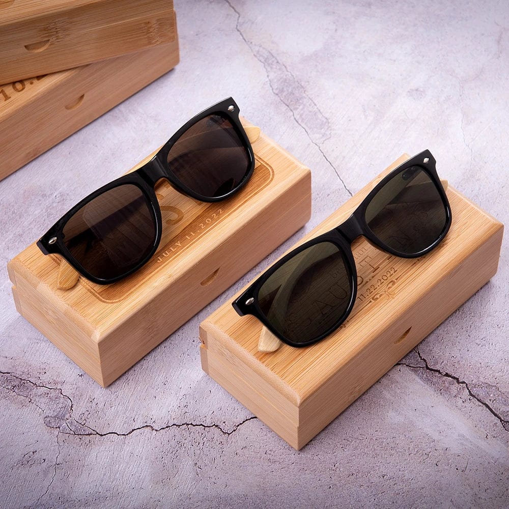 Personalized  Engraved Wooden Sunglasses Gift